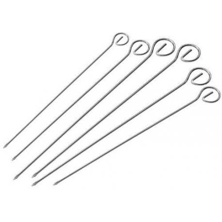 Pinchos brocheta aceo inoxidable 35 centímetros 6 unidades