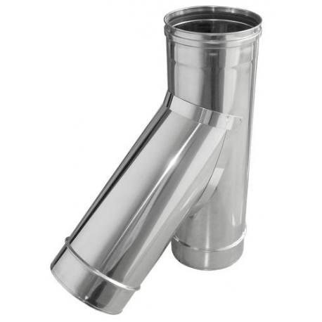 Té chimenea acero inoxidable 135 grados gamas Aisi 304 y Aisi 316L