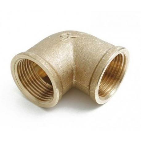 Codo de latón para roscar hembra - hembra