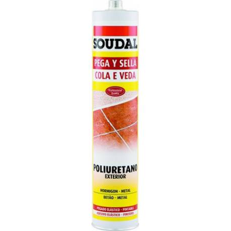 Masilla de poliuretano Soudal sella y pega 300 ml