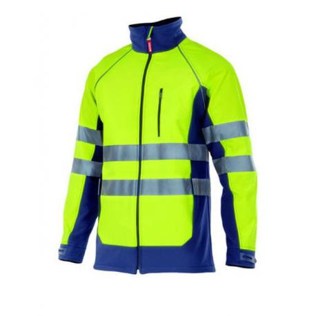 Chaqueta laboral forro polar Softshell Bicolor alta visibilidad