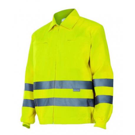 Chaqueta alta visibilidad amarillo fluorescente Velilla 155