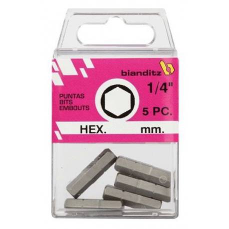 Punta de atornillar Hexagonal Bianditz 1/4
