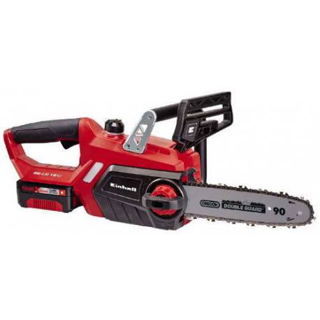 Motosierra a batería Einhell 18 V con espadín de 25 cm + afilador