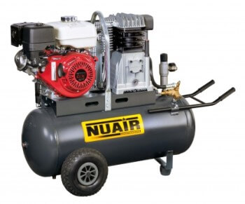 Motocompresor Nuair con motor a gasolina Honda.
