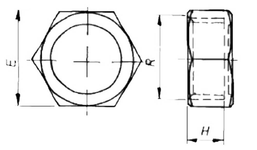 Dimensiones tapón rosca hembra Sobime 44